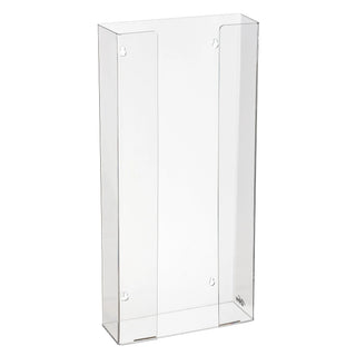 Viva Comfort ADI902-04 empty tall clear acrylic glove dispenser, angled front view