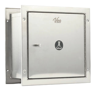Viva Comfort ADIME960-01 stainless steel specimen pass-thru cabinet with flask symbol, door closed