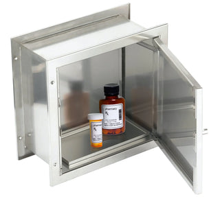 Viva Comfort ADIME960-01 pass-thru cabinet with the door open holding specimen bottles