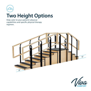 Viva Comfort ADIME906-02-30 convertible rehab staircase diagram of the two step heights