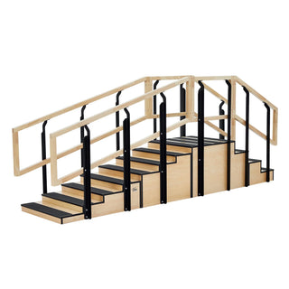 Viva Comfort ADIME906-02-30 convertible rehab staircase in straight layout, angled view