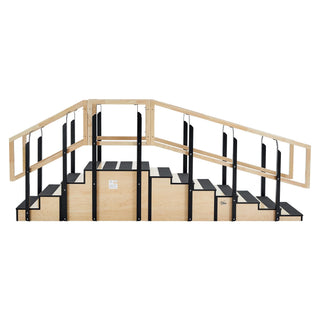Viva Comfort ADIME906-02-30 convertible rehab staircase in straight layout, rear view