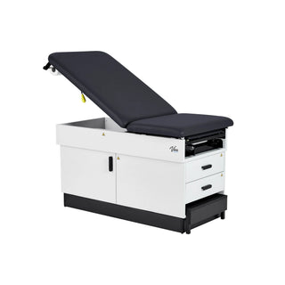 Viva Comfort ADI996-FBASE-M2 Slim Line cabinet exam table with the step stool stowed in the base