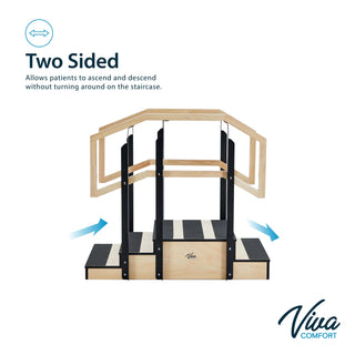 Viva Comfort ADIME906-01 up and down rehab staircase diagram showing two-sided use