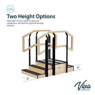 Viva Comfort ADIME906-01 up and down rehab staircase diagram of the two step heights