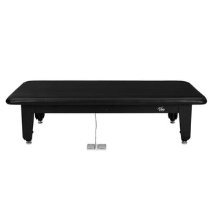 Viva Comfort ADI903-60 TheraLift hi-lo rehab table at low height, side view with pedal