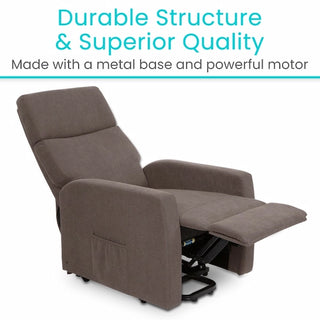 Vive Health LVA2017LGBRNV2 Large Lift Chair Aids standing/reclining With a Quiet Motor 28” Wide Padded Seat, Easy Setup, Ideal For Home and Clinic
