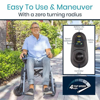 Vive Health MOB1029S Compact Power Wheelchair