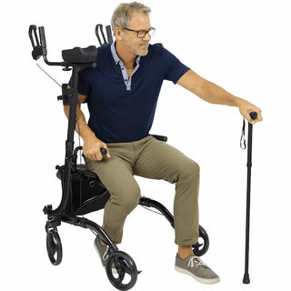 Vive Health MOB1033BLKPAK2 Upright Walker for Mobility and Posture (2 Pack)