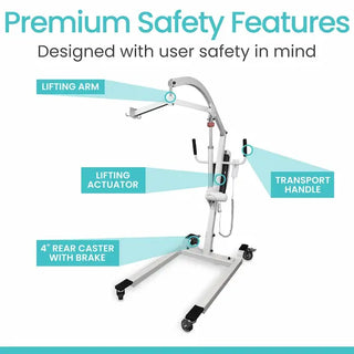 Vive Health MOB1076WHT Electric Patient Lift