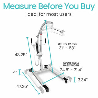 Vive Health MOB1076WHT Electric Patient Lift