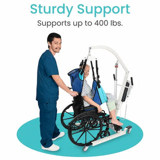 Vive Health MOB1076WHTSLG Electric Patient Lift With Sling