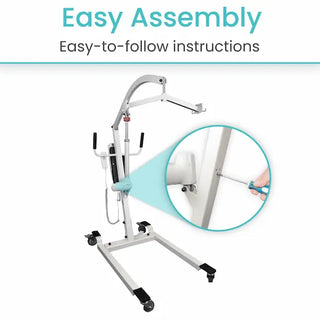 Vive Health MOB1076WHTSLG Electric Patient Lift With Sling