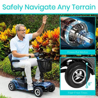 Vive Health MOB1095RDF 4 Wheel Mobility Scooter Multiple Color