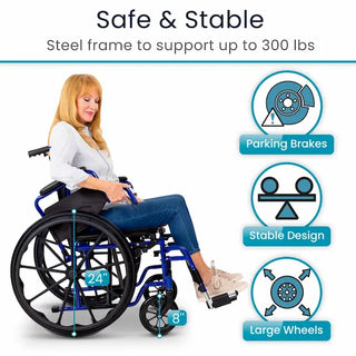 Vive Health MOB1100BLK Core Wheelchair