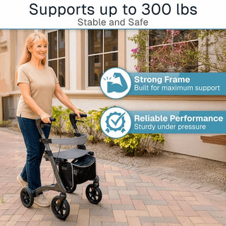 Vive Health MOB1124 CarbonGlide Rollator for Mobility Ultra-Light Rollator