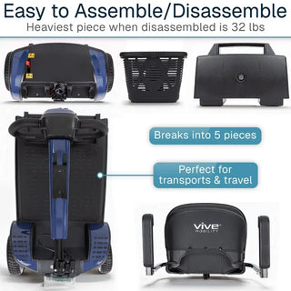 Vive Health MOB1126MBL Neptune Mobility Scooter All Terrain