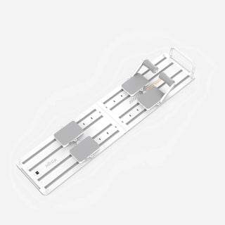 WalkingPad C1 Pilates board seen from above with its carriage on the rails