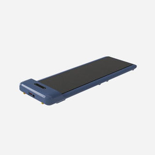 WalkingPad C2 treadmill in blue, open and seen at an angle