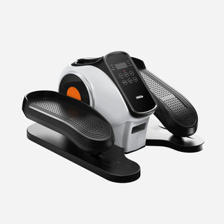 WalkingPad E1 under desk elliptical seen at an angle with its pedals in view