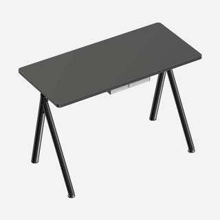 Black WalkingPad ETD6 pneumatic standing desk on its four-leg frame