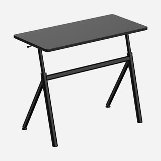 Black WalkingPad ETD6 standing desk seen from behind