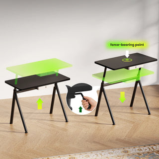 Diagram highlighting the load-bearing point of the WalkingPad ETD6 desk frame