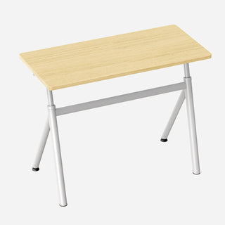 Side view of the oak WalkingPad ETD6 standing desk