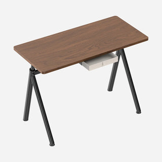 Black walnut WalkingPad ETD6 standing desk with a fitted drawer