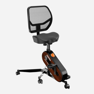 WalkingPad FC1 office bike chair in black, seen at an angle