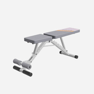 Gray WalkingPad MATE-FB1 folding weight bench set flat