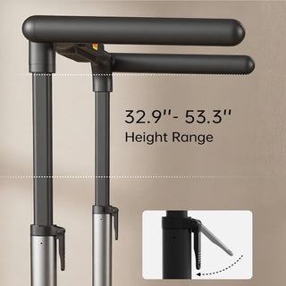 Chart showing the height range the WalkingPad MX3 handrail can be set to