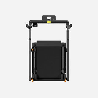 WalkingPad MX8 treadmill folded upright and seen from the front