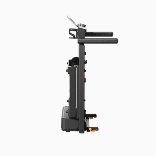 Animation showing the WalkingPad MX8 treadmill folding upright