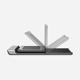 WalkingPad P1 Classic treadmill shown part way through its fold