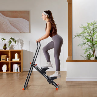 Woman working out on the WalkingPad SC1 stair stepper at home