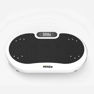 White WalkingPad V1 vibration plate seen at an angle