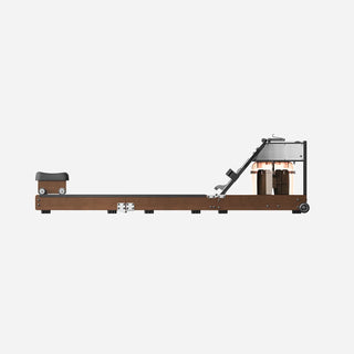 WalkingPad WM10 water rowing machine seen along the length of its track