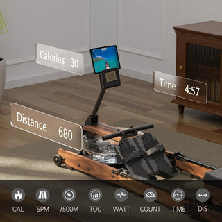 WalkingPad WR3L display with its tracked workout metrics labelled around it