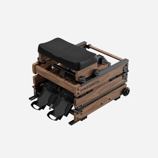 WalkingPad WR3L water rowing machine folded and seen at an angle