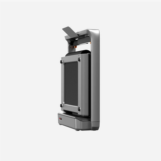 WalkingPad X25 Plus treadmill folded and seen at an angle