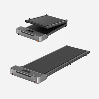 WalkingPad Z1 treadmill shown both folded and fully open