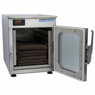 Warm and Cozy KZ-210 Desktop Single Window Blanket Warming Cabinet, 2.1 cu.ft. Capacity, 7 Blankets-Towels Hold