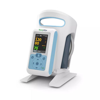 Welch Allyn Connex ProBP 3400 Digital Blood Pressure Device with stand on a white background