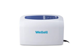 Wellell PD02501 Domus 4 digital pressure redistribution mattress with quilted cover, low air loss therapy, and seat inflate mode.
