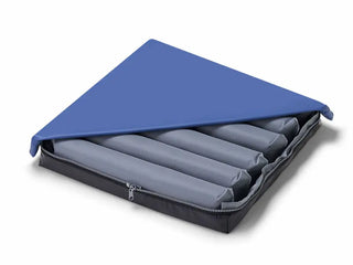 Wellell PM02101 Sedens 400 foam-in-cell pressure relief wheelchair cushion with adjustable air support and non-slip base.
