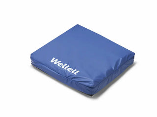 Wellell PM02101 Sedens 400 foam-in-cell pressure relief wheelchair cushion with adjustable air support and non-slip base.
