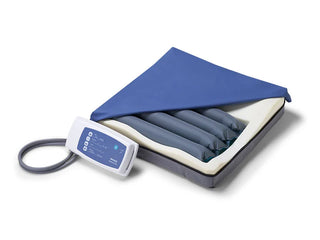 Wellell Sedens 500 dynamic pressure relief wheelchair cushion system with pump, alternating therapy, and rechargeable battery.
