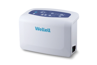 Wellell Serene Air medical low air loss mattress featuring pressure redistribution therapy, quilted cover, and HCPCS E0277 support surface.
