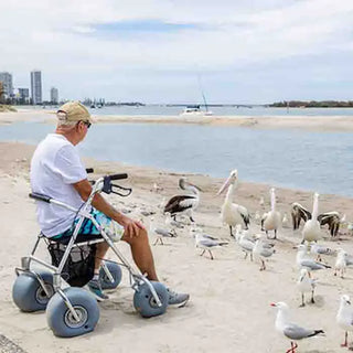 Wheeleez 20-4290 All-Terrain Beach Rollator, Heavy-Duty Outdoor Mobility Walker